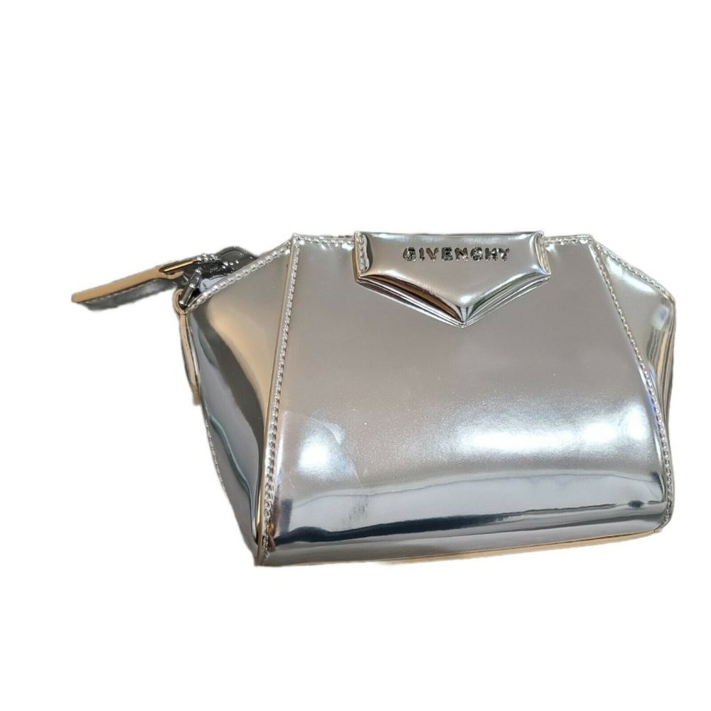 Givenchy Antigona Nano Silver Metallic Retail 1190 NWT
